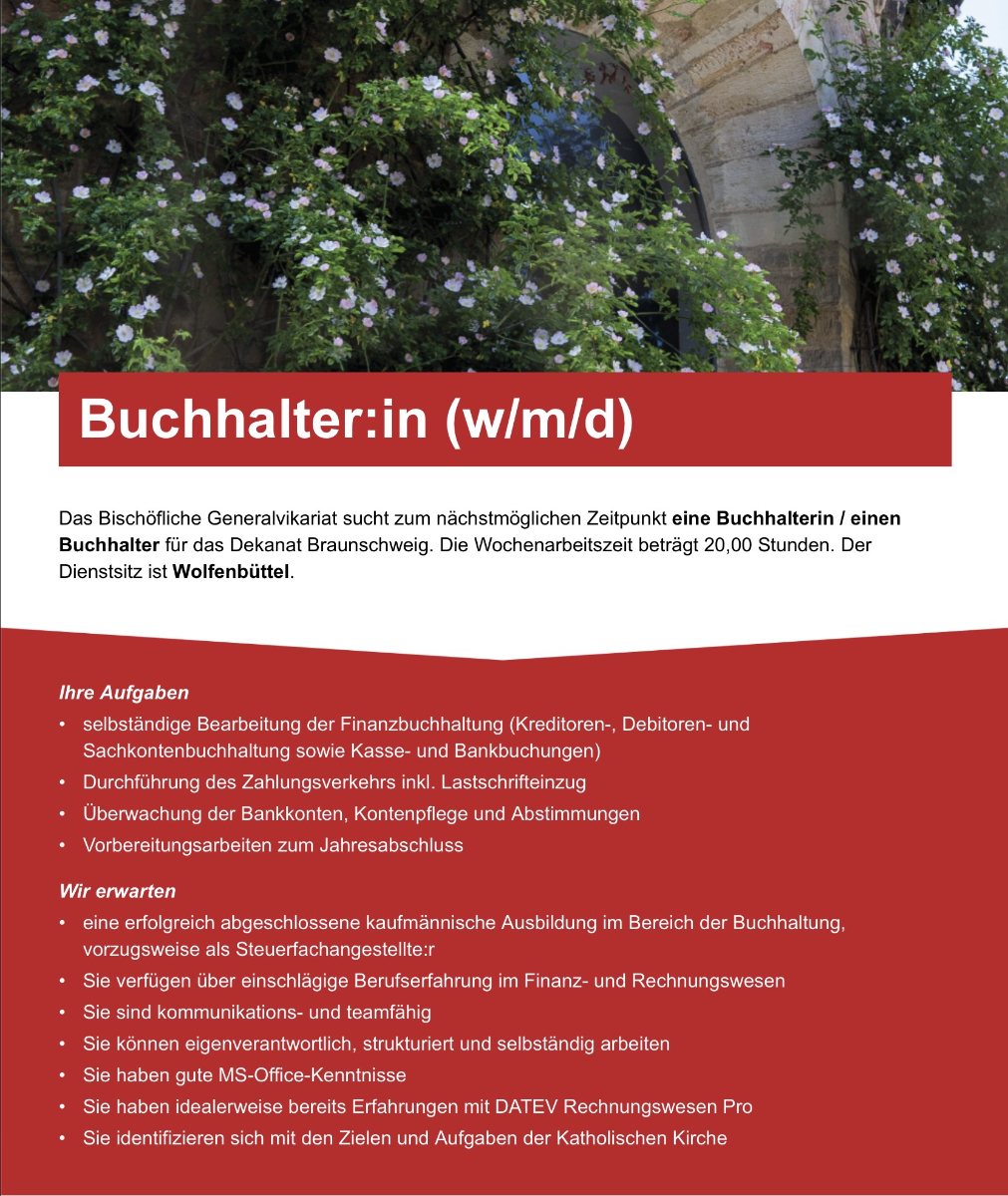 Stellenausschreibung Buchhalter